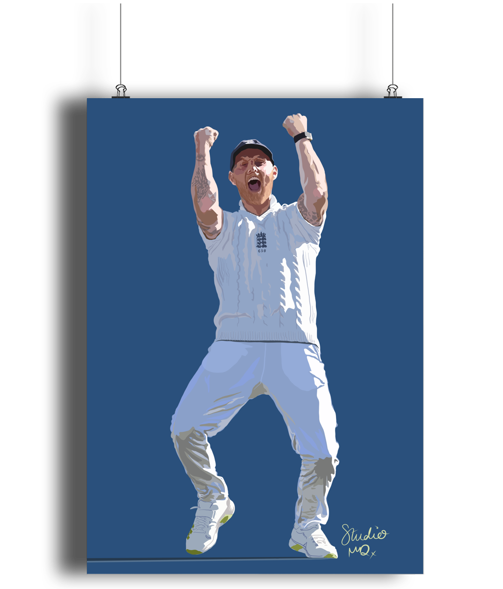 Ben Stokes Lustre Art Print